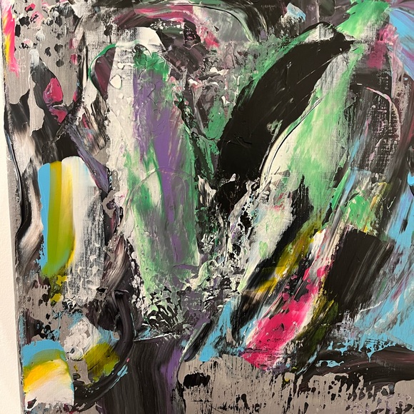 Original acrylic piece titled - Licorice and Taffy - Picture 5 of 9